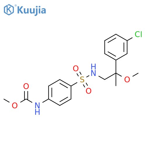 Methyl N-[4-[[[2-(3-chlorophenyl)-2-methoxypropyl]amino]sulfonyl]phenyl]carbamate structure