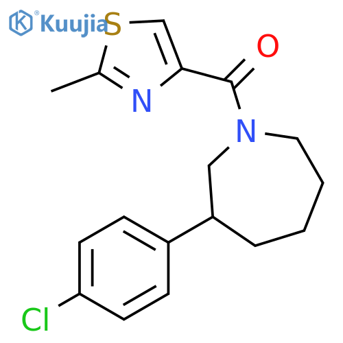 [3-(4-Chlorophenyl)hexahydro-1H-azepin-1-yl](2-methyl-4-thiazolyl)methanone structure