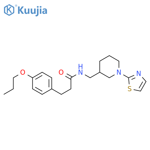 3-(4-propoxyphenyl)-N-[[1-(1,3-thiazol-2-yl)piperidin-3-yl]methyl]propanamide structure