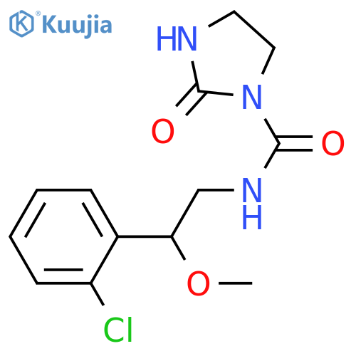 N-[2-(2-chlorophenyl)-2-methoxyethyl]-2-oxoimidazolidine-1-carboxamide structure