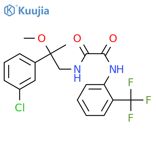 N-[2-(3-chlorophenyl)-2-methoxypropyl]-N'-[2-(trifluoromethyl)phenyl]oxamide structure