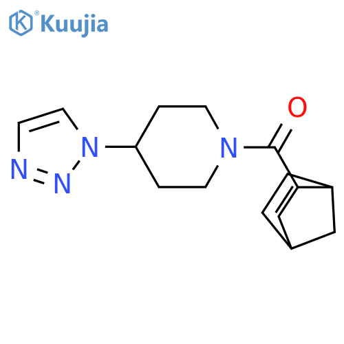 5-bicyclo[2.2.1]hept-2-enyl-[4-(triazol-1-yl)piperidin-1-yl]methanone structure