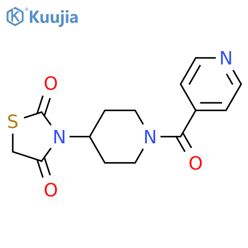 3-[1-(pyridine-4-carbonyl)piperidin-4-yl]-1,3-thiazolidine-2,4-dione structure