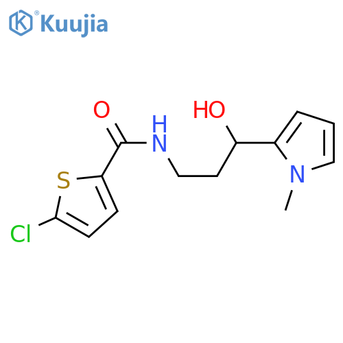 5-chloro-N-[3-hydroxy-3-(1-methyl-1H-pyrrol-2-yl)propyl]thiophene-2-carboxamide structure