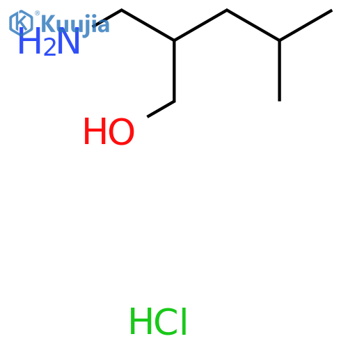2-(Aminomethyl)-4-methylpentan-1-ol hydrochloride structure
