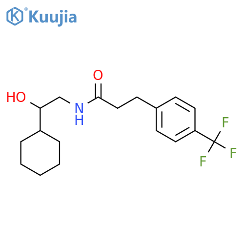 N-(2-cyclohexyl-2-hydroxyethyl)-3-[4-(trifluoromethyl)phenyl]propanamide structure