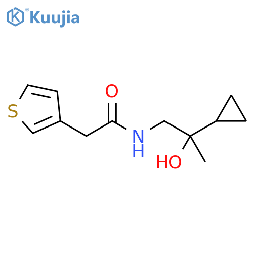 N-(2-cyclopropyl-2-hydroxypropyl)-2-(thiophen-3-yl)acetamide structure