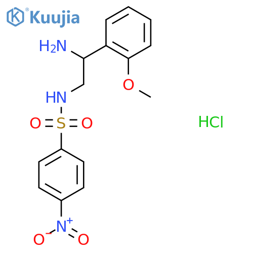 N-[2-amino-2-(2-methoxyphenyl)ethyl]-4-nitrobenzene-1-sulfonamide hydrochloride structure