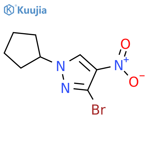 3-Bromo-1-cyclopentyl-4-nitro-1H-pyrazole structure