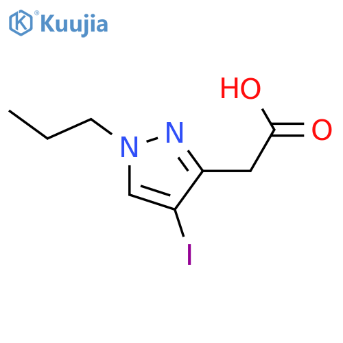 (4-Iodo-1-propyl-1H-pyrazol-3-yl)-acetic acid structure