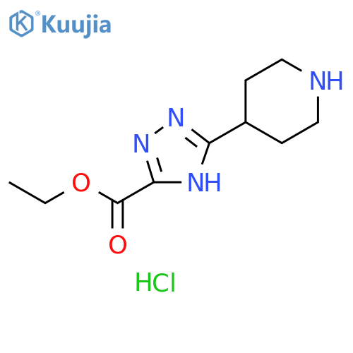 ethyl 3-(piperidin-4-yl)-1H-1,2,4-triazole-5-carboxylate hydrochloride structure