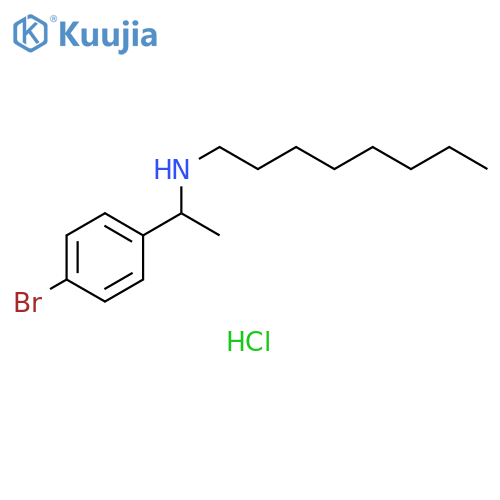 [1-(4-bromophenyl)ethyl](octyl)amine hydrochloride structure