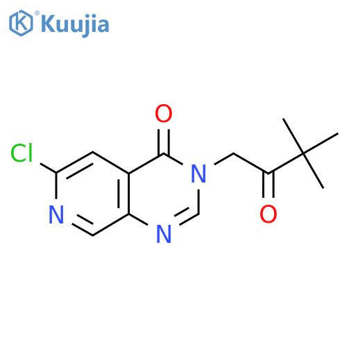 6-chloro-3-(3,3-dimethyl-2-oxobutyl)-3H,4H-pyrido[3,4-d]pyrimidin-4-one structure