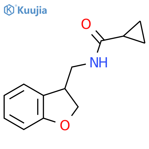 N-[(2,3-dihydro-1-benzofuran-3-yl)methyl]cyclopropanecarboxamide structure