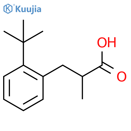 3-(2-Tert-butylphenyl)-2-methylpropanoic acid structure