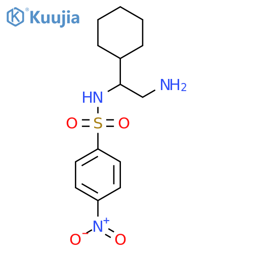 N-(2-Amino-1-cyclohexylethyl)-4-nitrobenzene-1-sulfonamide structure