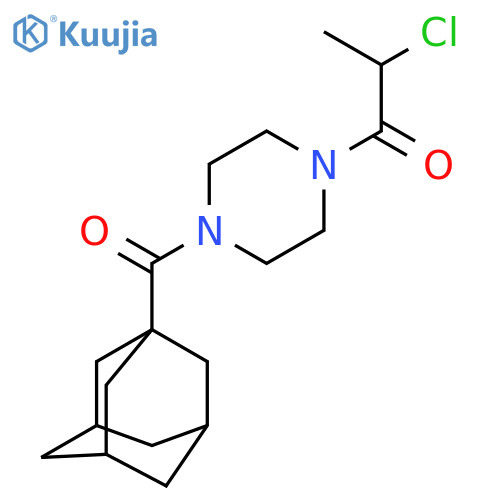 1-[4-(Adamantane-1-carbonyl)piperazin-1-yl]-2-chloropropan-1-one structure