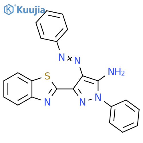1H-Pyrazol-5-amine, 3-(2-benzothiazolyl)-1-phenyl-4-(phenylazo)- structure
