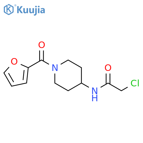Acetamide, 2-chloro-N-[1-(2-furanylcarbonyl)-4-piperidinyl]- structure