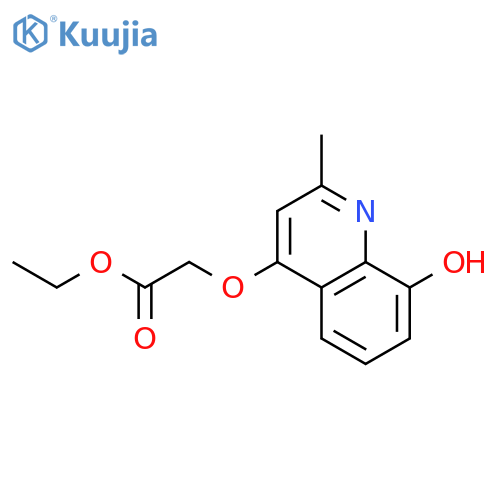 Acetic acid, [(8-hydroxy-2-methyl-4-quinolinyl)oxy]-, ethyl ester structure