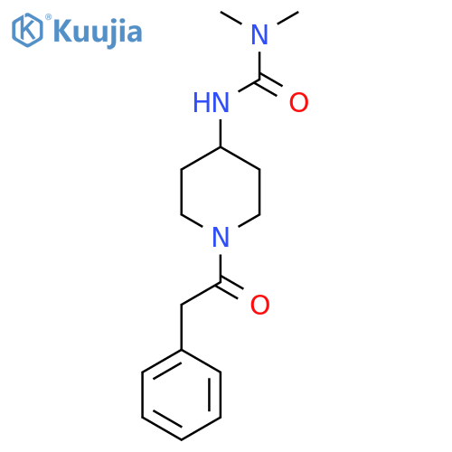 3,3-Dimethyl-1-[1-(2-phenylacetyl)piperidin-4-YL]urea structure