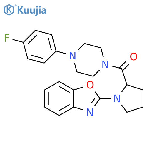 2-{2-[4-(4-fluorophenyl)piperazine-1-carbonyl]pyrrolidin-1-yl}-1,3-benzoxazole structure