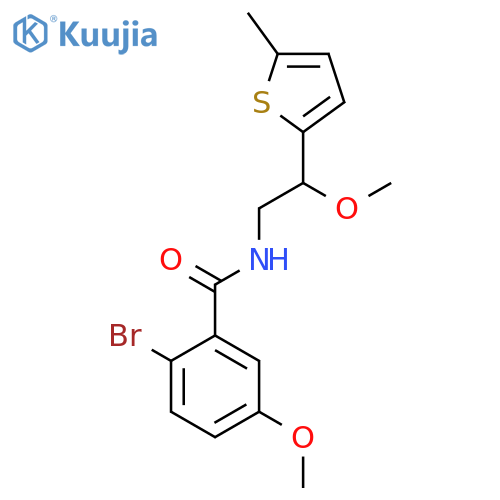 2-Bromo-5-methoxy-N-[2-methoxy-2-(5-methylthiophen-2-YL)ethyl]benzamide structure