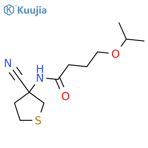 N-(3-cyanothiolan-3-yl)-4-(propan-2-yloxy)butanamide structure