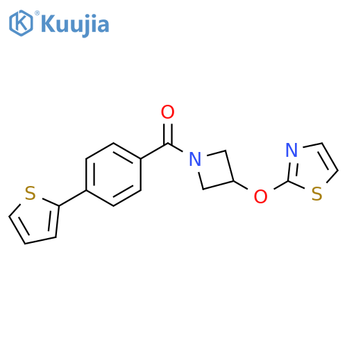 [3-(2-Thiazolyloxy)-1-azetidinyl][4-(2-thienyl)phenyl]methanone structure