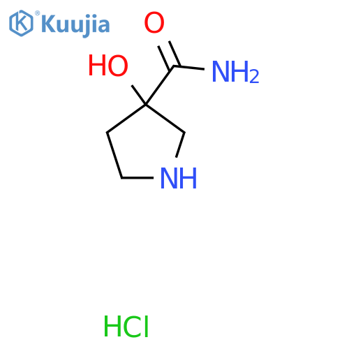 3-Hydroxypyrrolidine-3-carboxamide hydrochloride structure