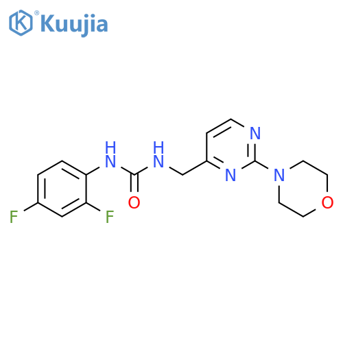 1-(2,4-difluorophenyl)-3-{[2-(morpholin-4-yl)pyrimidin-4-yl]methyl}urea structure