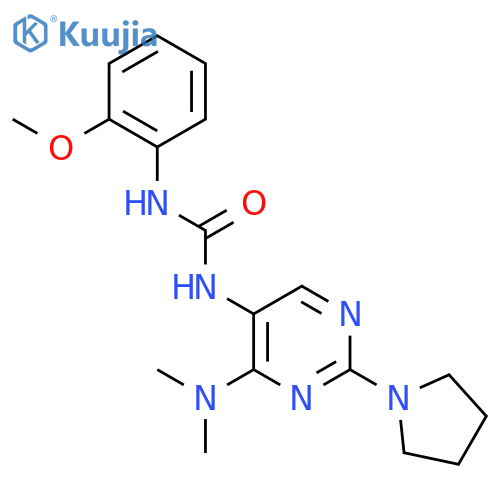 3-4-(dimethylamino)-2-(pyrrolidin-1-yl)pyrimidin-5-yl-1-(2-methoxyphenyl)urea structure