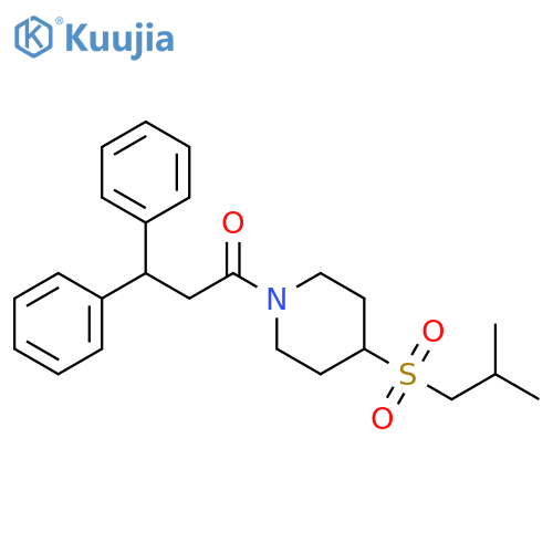 1-[4-(2-methylpropanesulfonyl)piperidin-1-yl]-3,3-diphenylpropan-1-one structure