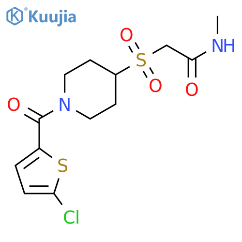 2-{[1-(5-chlorothiophene-2-carbonyl)piperidin-4-yl]sulfonyl}-N-methylacetamide structure