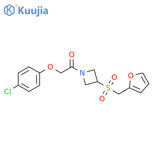 2-(4-chlorophenoxy)-1-{3-[(furan-2-yl)methanesulfonyl]azetidin-1-yl}ethan-1-one structure
