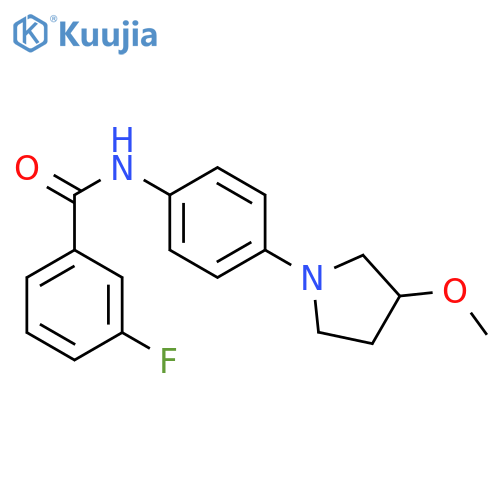 3-fluoro-N-4-(3-methoxypyrrolidin-1-yl)phenylbenzamide structure