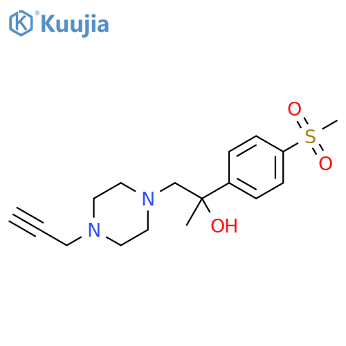 1-Piperazineethanol, α-methyl-α-[4-(methylsulfonyl)phenyl]-4-(2-propyn-1-yl)- structure