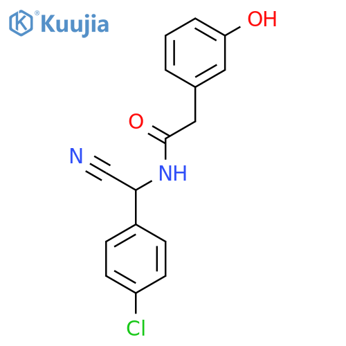 N-[(4-chlorophenyl)(cyano)methyl]-2-(3-hydroxyphenyl)acetamide structure