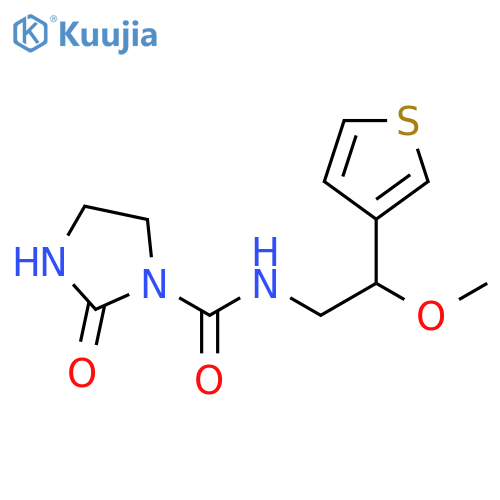 N-[2-methoxy-2-(thiophen-3-yl)ethyl]-2-oxoimidazolidine-1-carboxamide structure