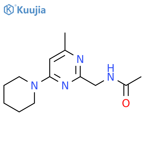 N-{4-methyl-6-(piperidin-1-yl)pyrimidin-2-ylmethyl}acetamide structure