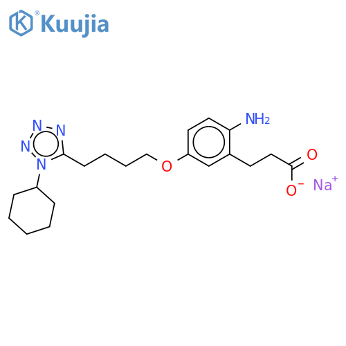 3-(2-Amino-5-(4-(1-cyclohexyl-1H-tetrazol-5-yl)butoxy)phenyl)propanoic Acid Sodium Salt structure