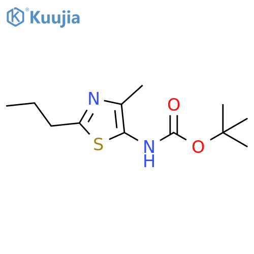 tert-butyl N-(4-methyl-2-propyl-1,3-thiazol-5-yl)carbamate structure
