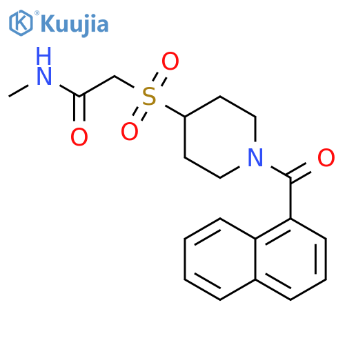 N-methyl-2-{[1-(naphthalene-1-carbonyl)piperidin-4-yl]sulfonyl}acetamide structure