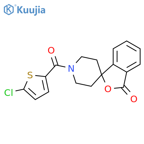 1'-(5-chlorothiophene-2-carbonyl)-3H-spiro[2-benzofuran-1,4'-piperidine]-3-one structure