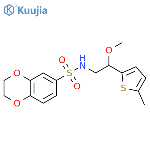 N-(2-methoxy-2-(5-methylthiophen-2-yl)ethyl)-2,3-dihydrobenzo[b][1,4]dioxine-6-sulfonamide structure