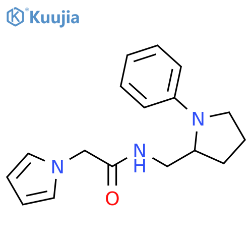 N-[(1-phenylpyrrolidin-2-yl)methyl]-2-(1H-pyrrol-1-yl)acetamide structure
