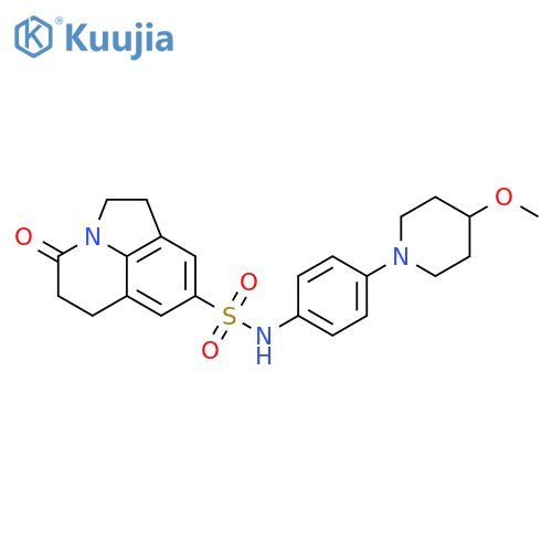 1,2,5,6-Tetrahydro-N-[4-(4-methoxy-1-piperidinyl)phenyl]-4-oxo-4H-pyrrolo[3,2,1-ij]quinoline-8-sulfonamide structure