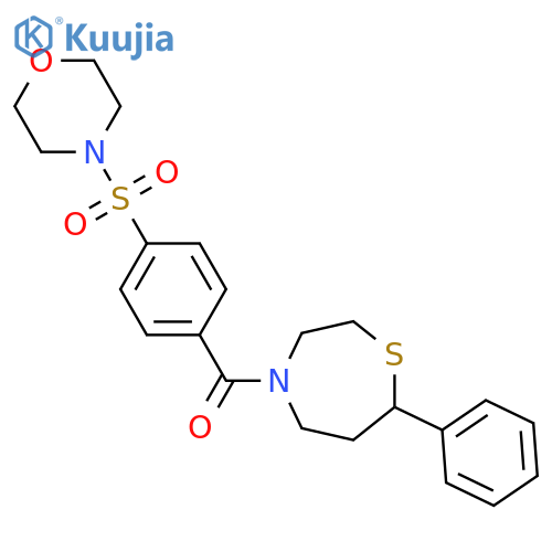 4-[4-(morpholine-4-sulfonyl)benzoyl]-7-phenyl-1,4-thiazepane structure
