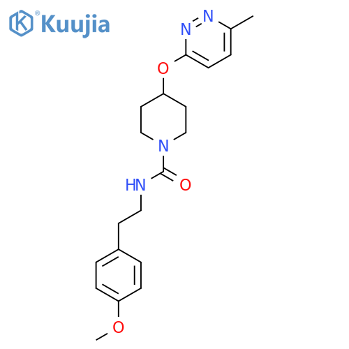 N-[2-(4-methoxyphenyl)ethyl]-4-[(6-methylpyridazin-3-yl)oxy]piperidine-1-carboxamide structure