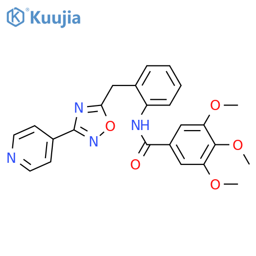 3,4,5-trimethoxy-N-(2-{[3-(pyridin-4-yl)-1,2,4-oxadiazol-5-yl]methyl}phenyl)benzamide structure